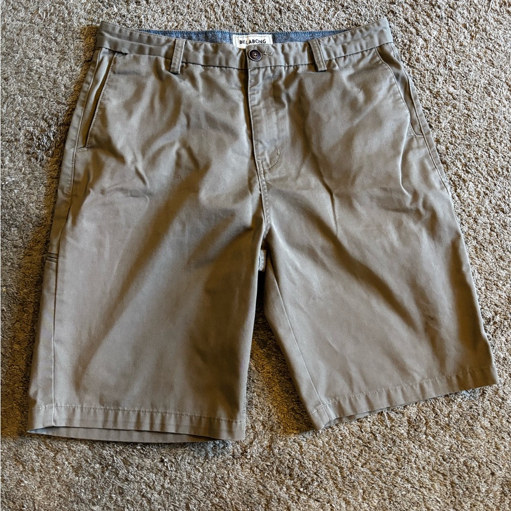 Billabong Men's Tan Flat Front Shorts
